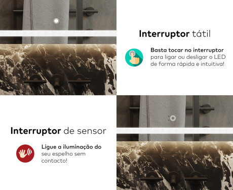 Espelho Para Casa De Banho Com Iluminação LED L143 #9