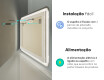 Espelho Para Casa De Banho Com Iluminação LED L144 #10