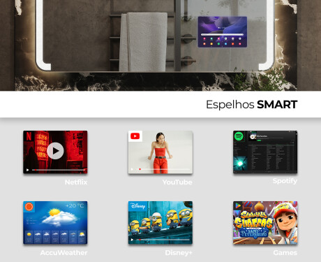 Espelho Para Casa De Banho Com Iluminação LED L144 #3