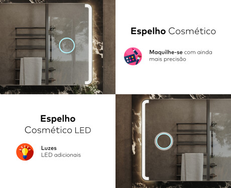 Espelho Para Casa De Banho Com Iluminação LED L144 #8