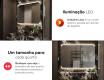 Espelho Para Casa De Banho Com Iluminação LED L145 #5