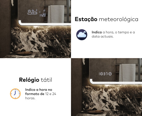 Espelho Para Casa De Banho Com Iluminação LED L145 #7