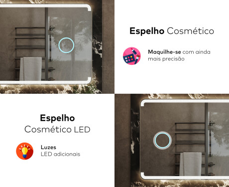 Espelho Para Casa De Banho Com Iluminação LED L145 #8