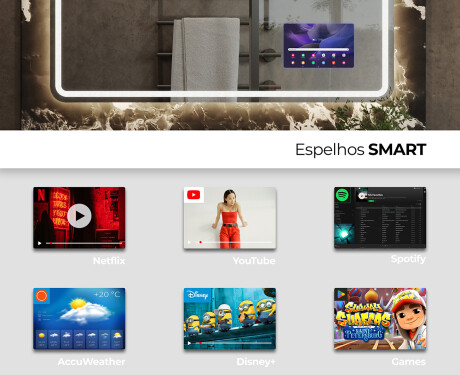 Espelho Para Casa De Banho Com Iluminação LED L147 #3