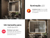 Espelho Para Casa De Banho Com Iluminação LED L147 #5