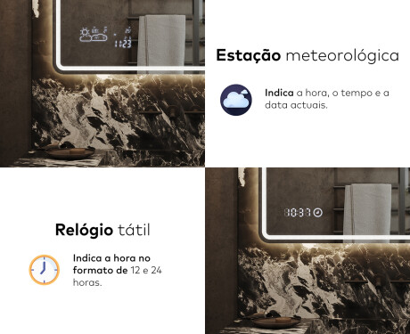 Espelho Para Casa De Banho Com Iluminação LED L147 #7