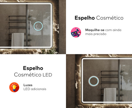 Espelho Para Casa De Banho Com Iluminação LED L147 #8