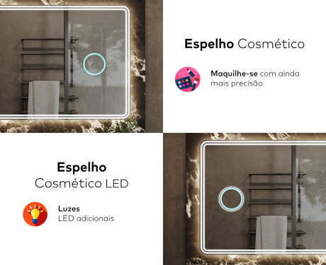 Espelho Para Casa De Banho Com Iluminação LED L148 #8