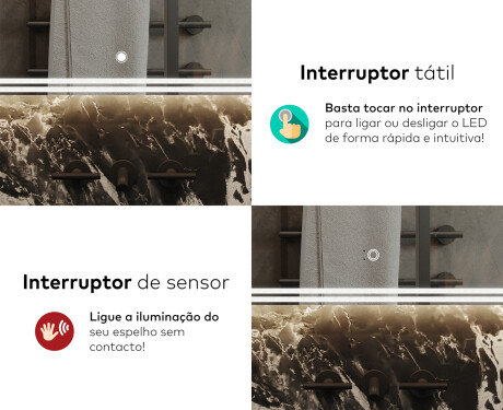 Espelho Para Casa De Banho Com Iluminação LED L148 #9